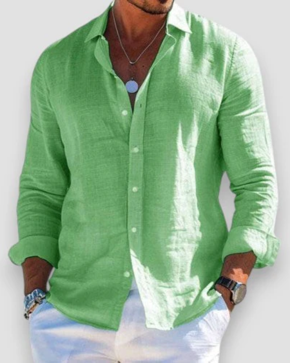Casual Long Sleeve Button-Down Shirt