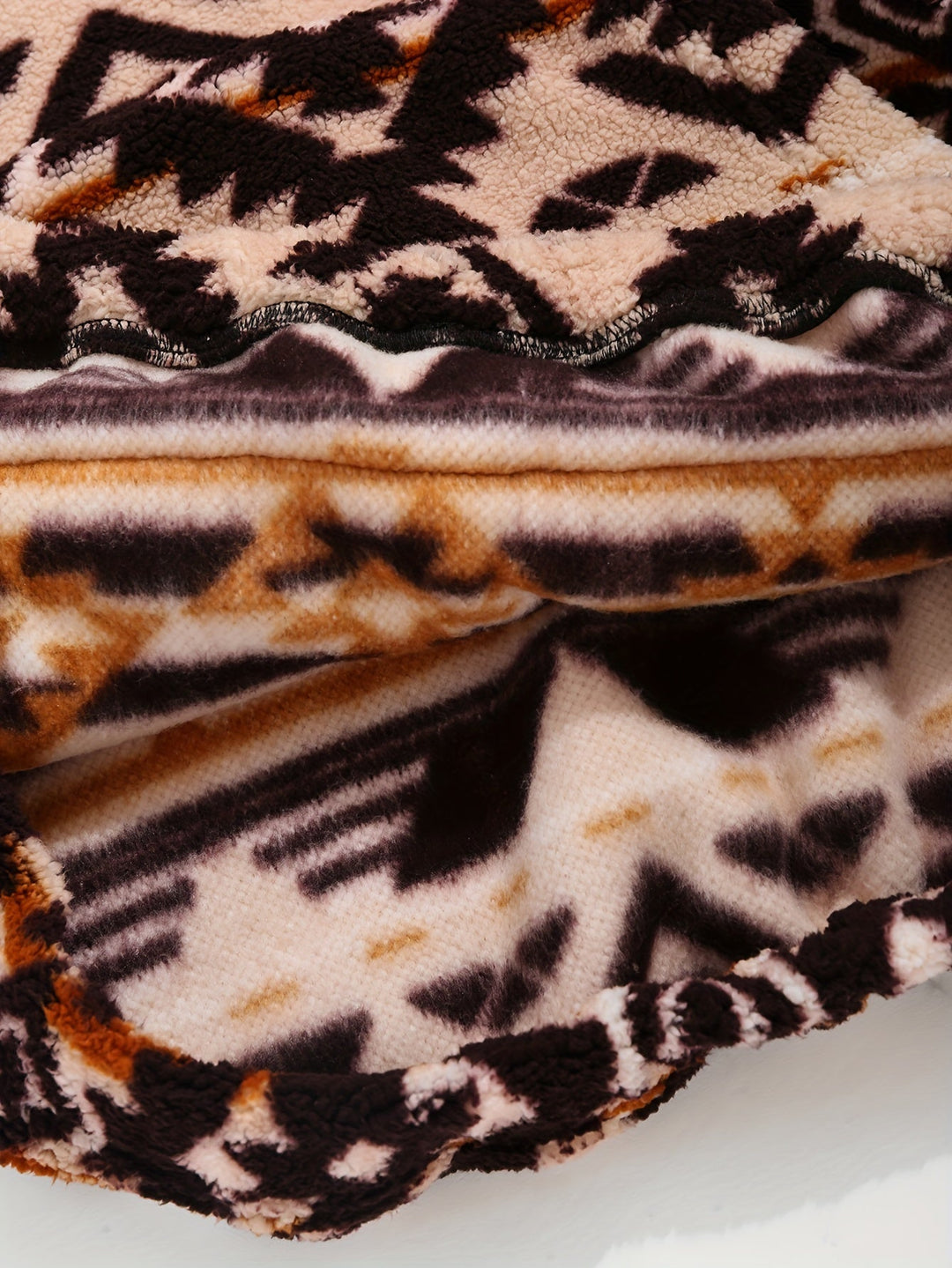 Patterned Hooded Sweatshirt