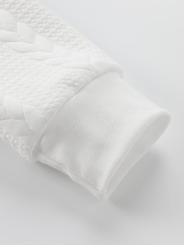 Textured Crew Neck Sweatshirt