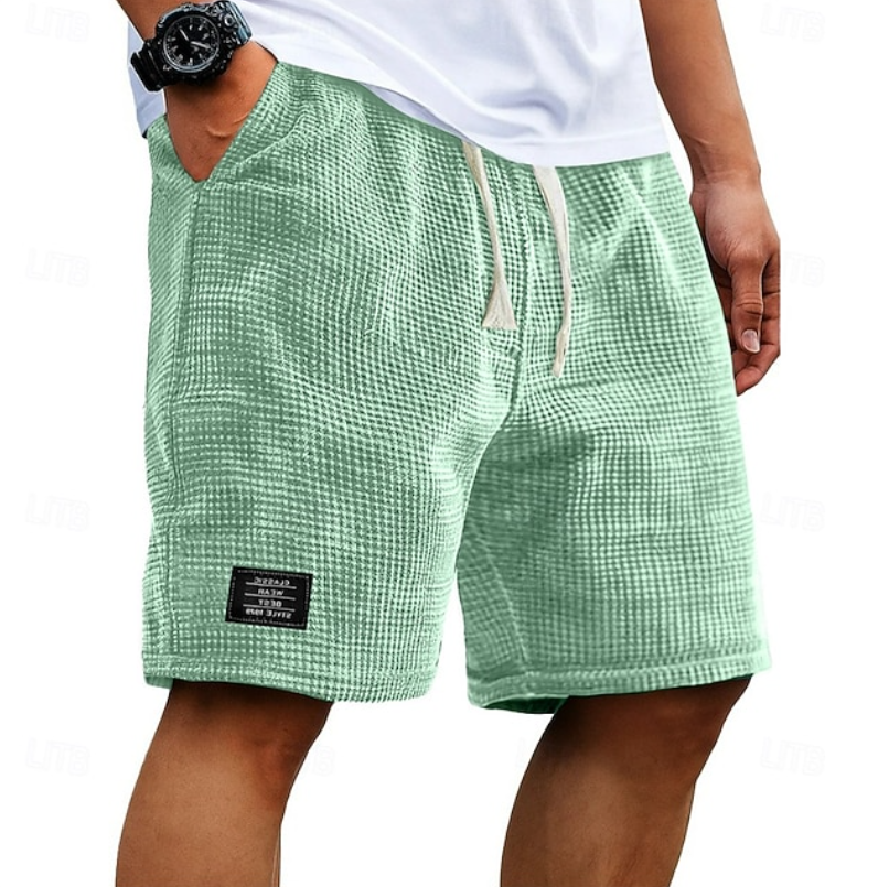 Casual Waffle Knit Summer Shorts