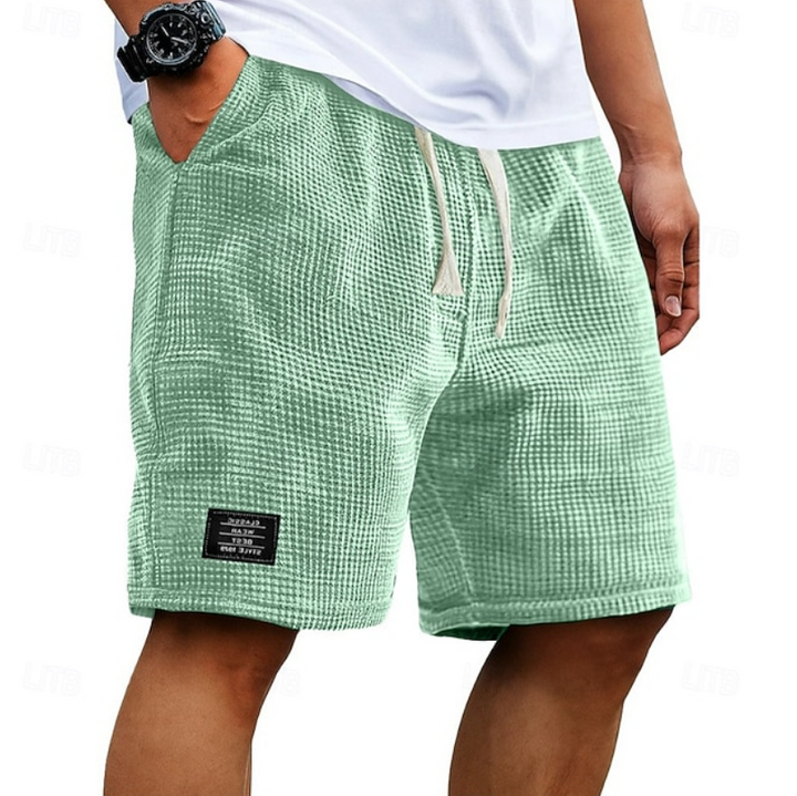 Casual Waffle Knit Summer Shorts