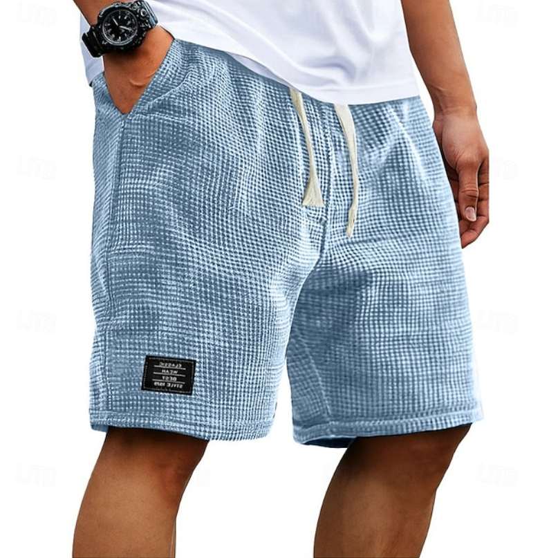 Casual Waffle Knit Summer Shorts