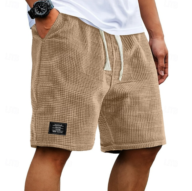 Casual Waffle Knit Summer Shorts