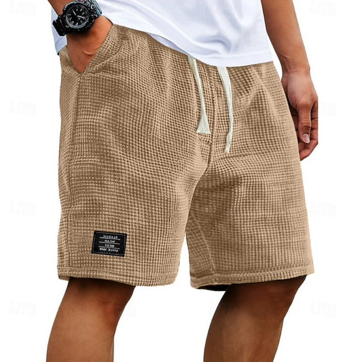 Casual Waffle Knit Summer Shorts