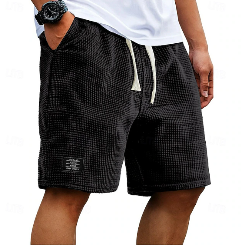 Casual Waffle Knit Summer Shorts