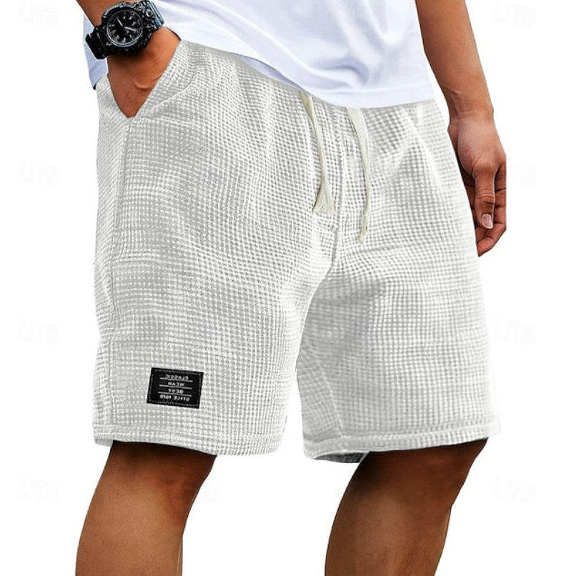 Casual Waffle Knit Summer Shorts