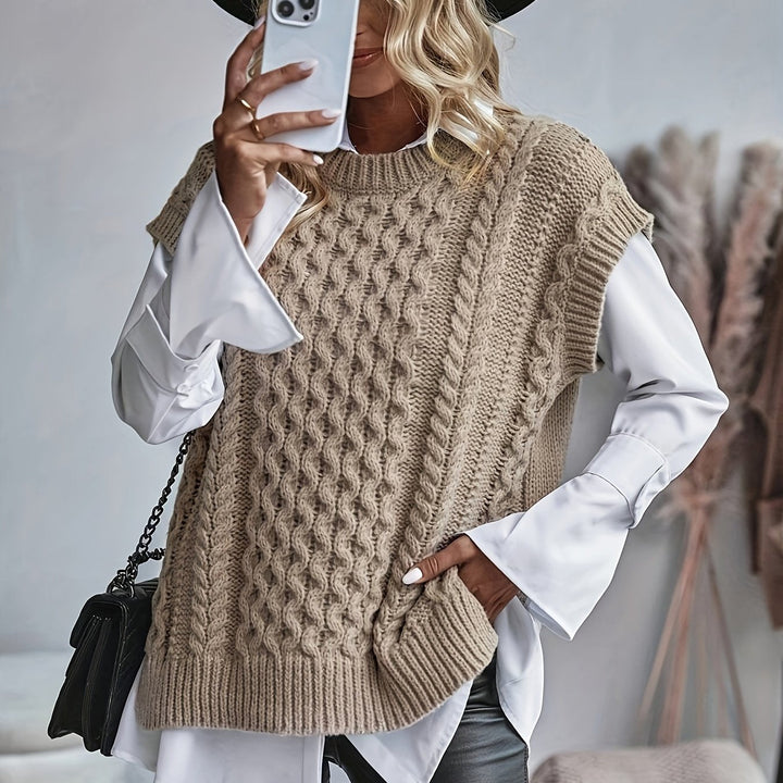 Cable-Knit Sweater Vest