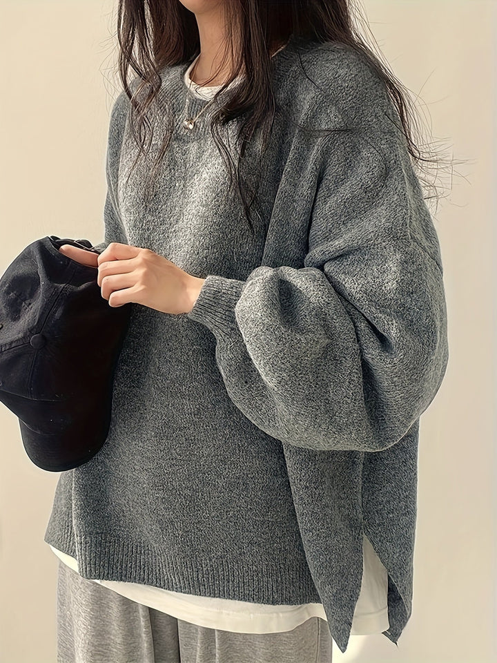 Relaxed Drop-Shoulder Sweater