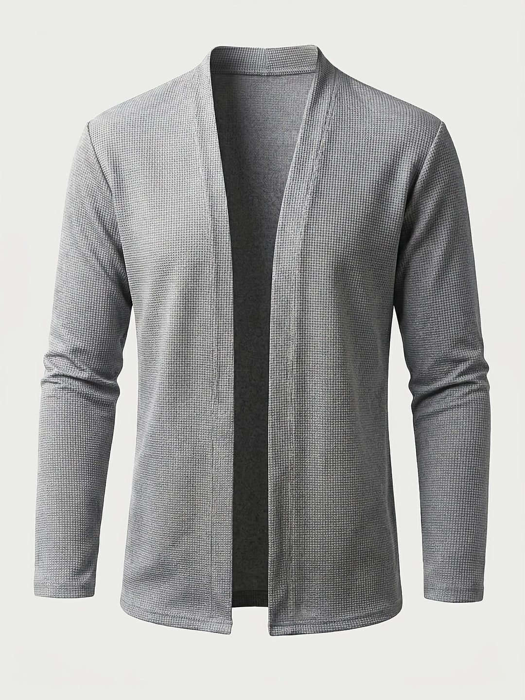 Open-Front Textured Cardigan