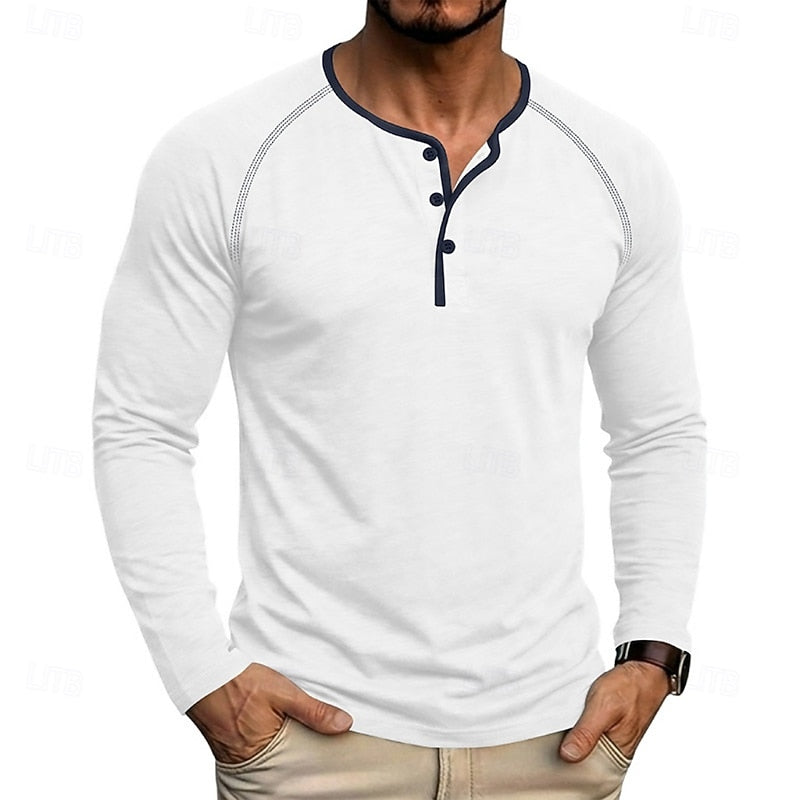 Classic Button Henley Shirt