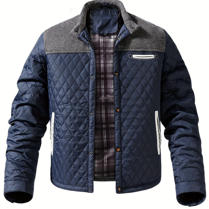 Quilted Stand-Collar Jacket