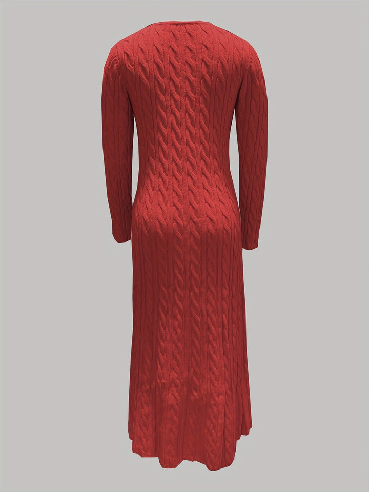 Cable-Knit Maxi Dress