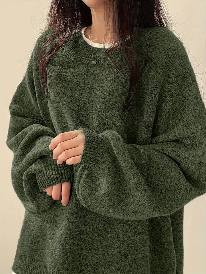 Relaxed Drop-Shoulder Sweater