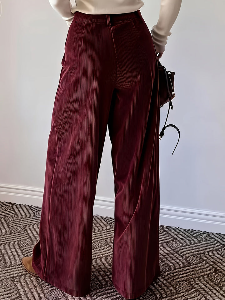 Pleated Wide-Leg Pants