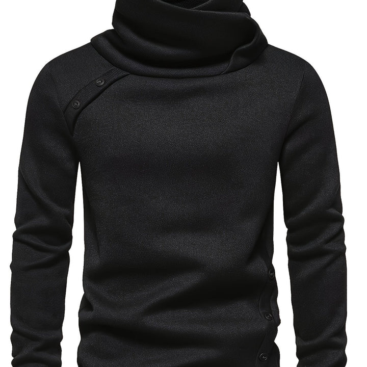 Slouchy Collar Button-Up Sweater