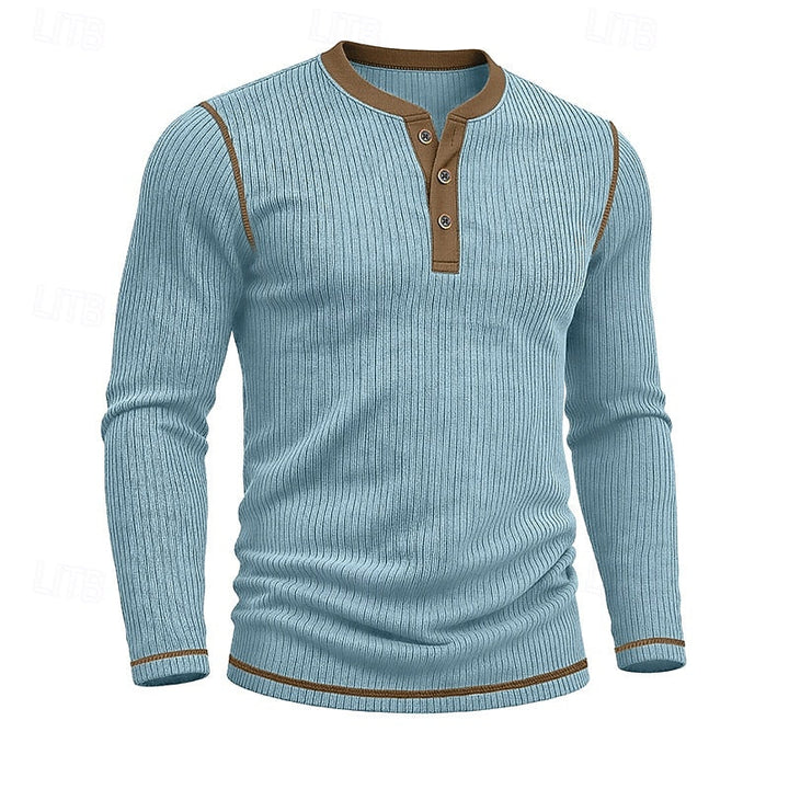 Ribbed Henley Shirt