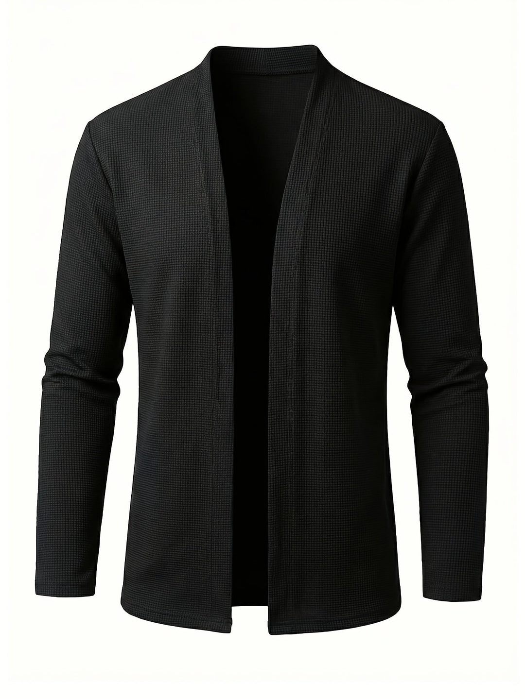 Open-Front Textured Cardigan