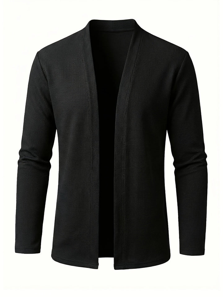Open-Front Textured Cardigan