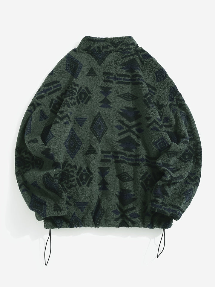 Patterned Zip-Up Jacket