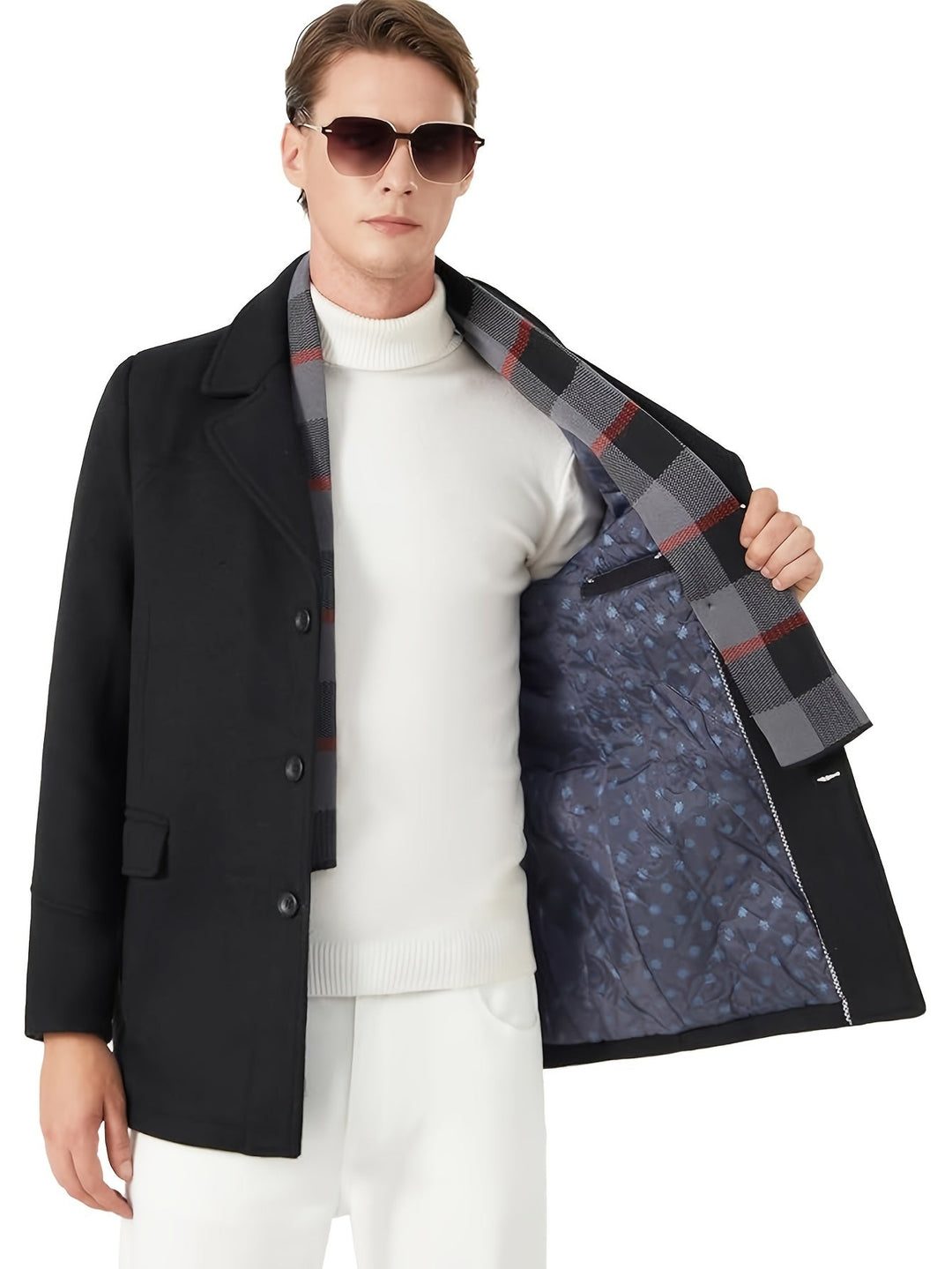 Tailored Single-Breasted Overcoat