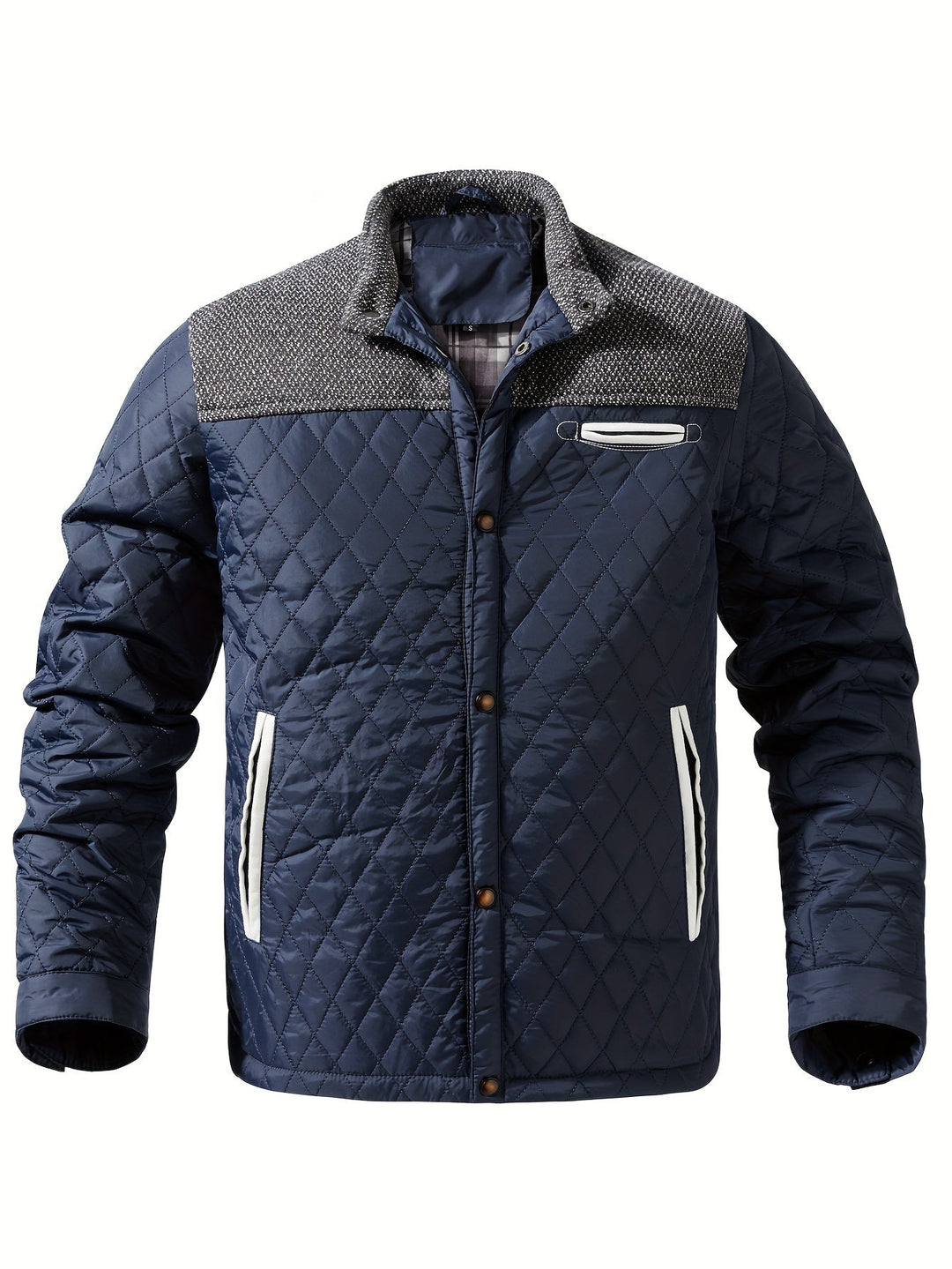 Quilted Stand-Collar Jacket