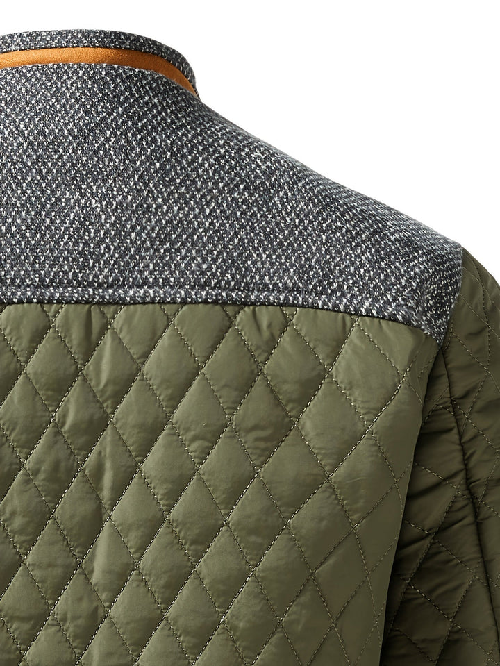Quilted Stand-Collar Jacket