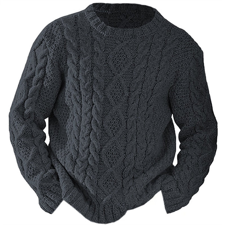 Cable Knit Crew Neck Sweater