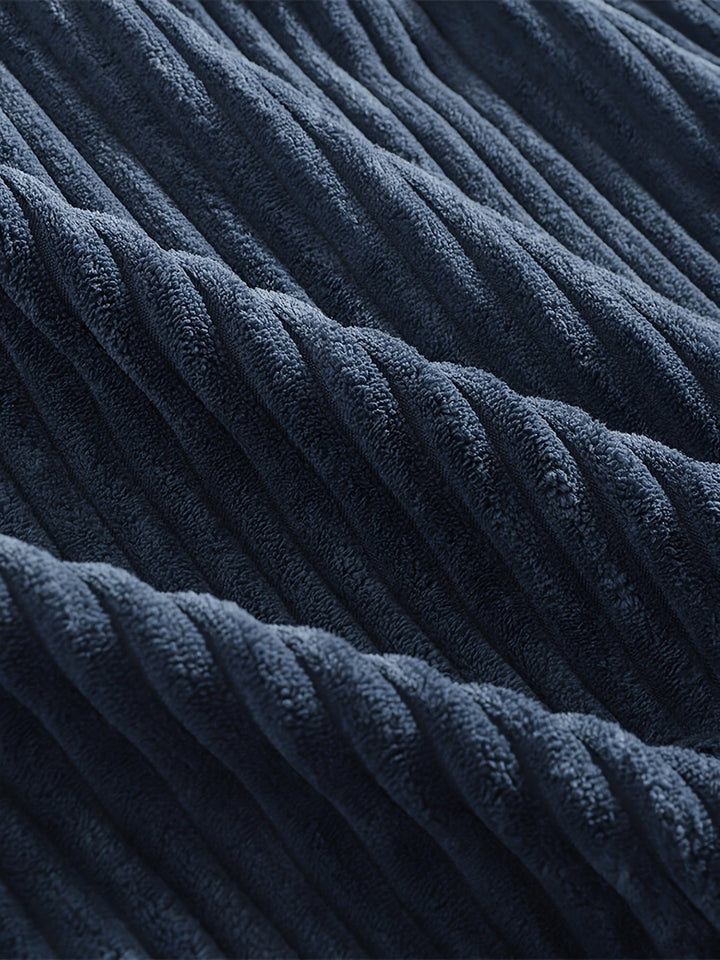 Ribbed Pullover Hoodie