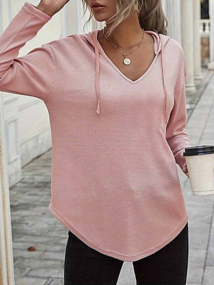 Relaxed V-Neck Hoodie