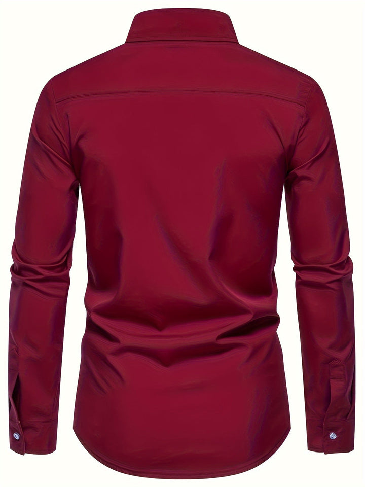 Contrast Trim Button-Up Shirt