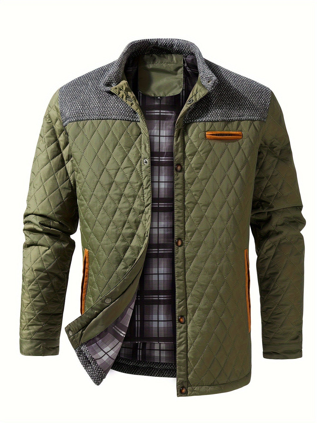 Quilted Stand-Collar Jacket