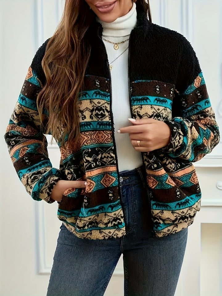 Patterned Zip Jacket