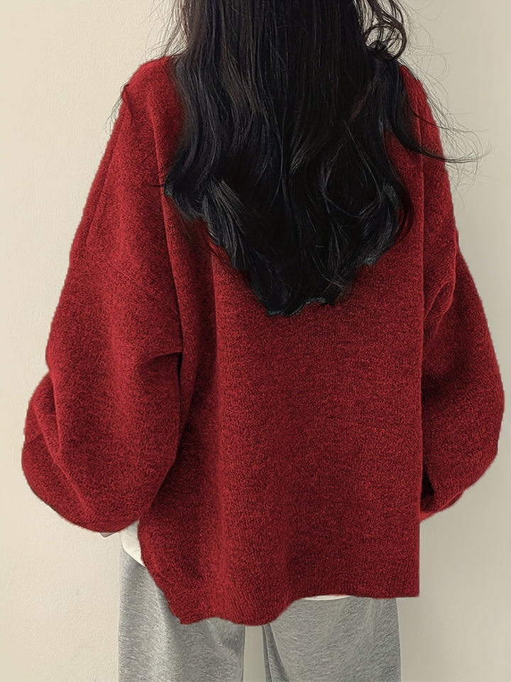 Relaxed Drop-Shoulder Sweater
