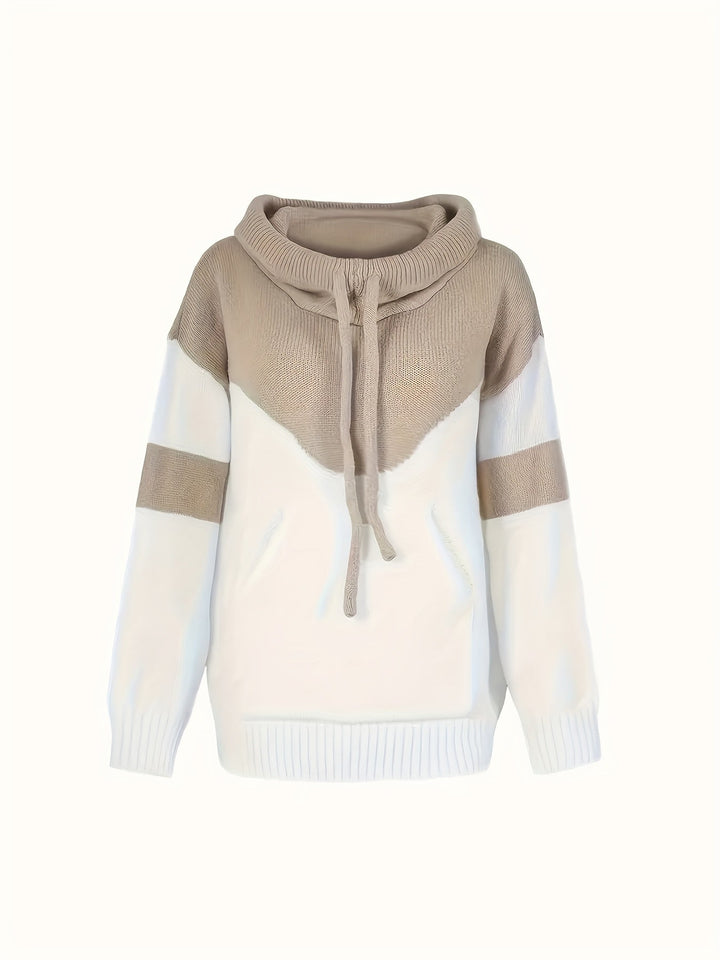 Color-Block Hooded Pullover