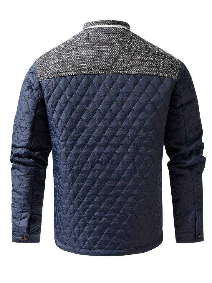 Quilted Stand-Collar Jacket