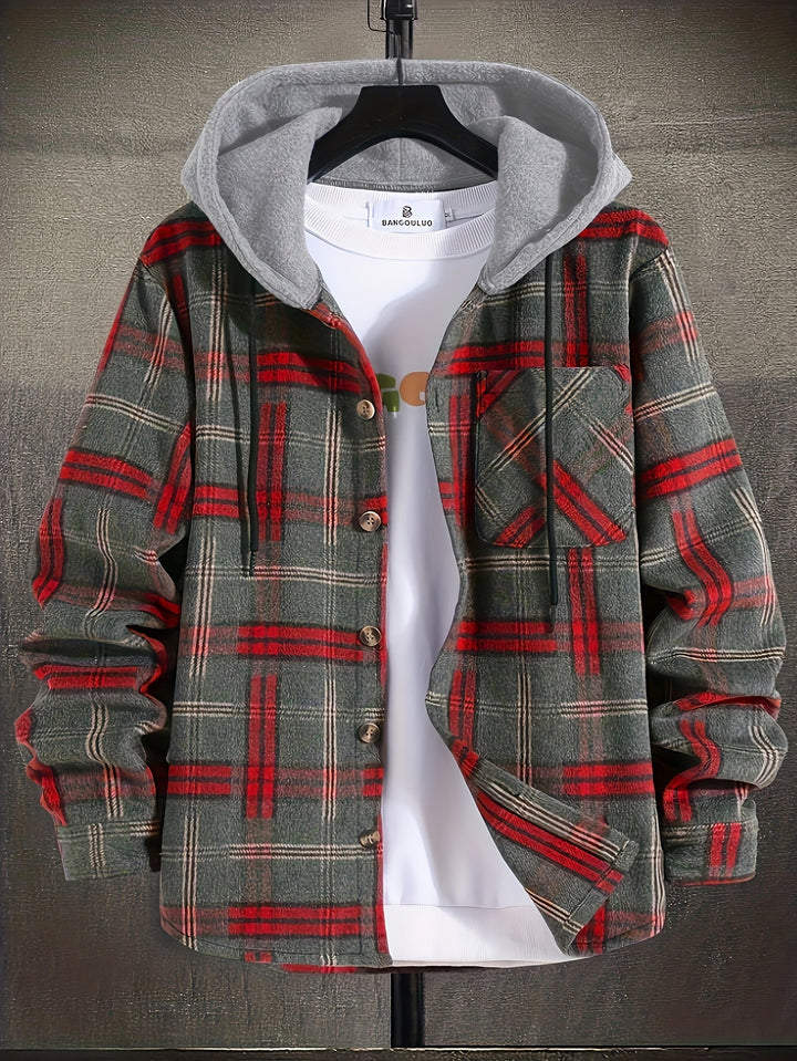 Plaid Hooded Jacket