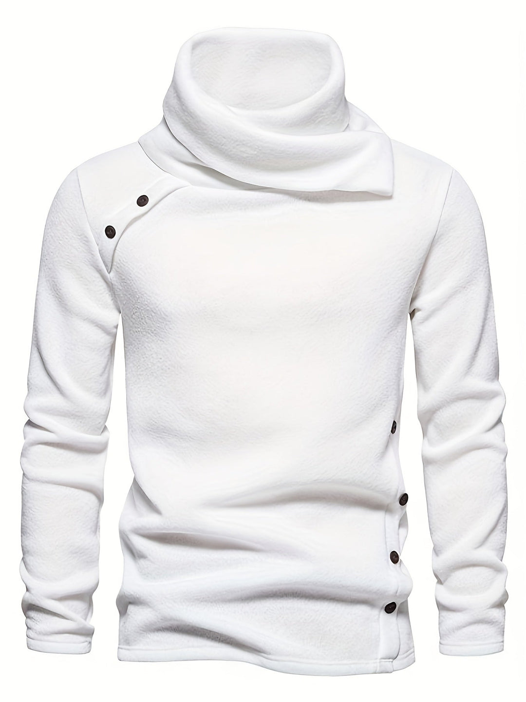 Slouchy Collar Button-Up Sweater