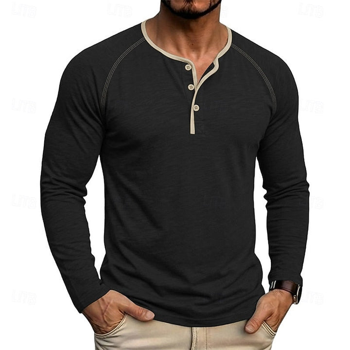 Classic Button Henley Shirt