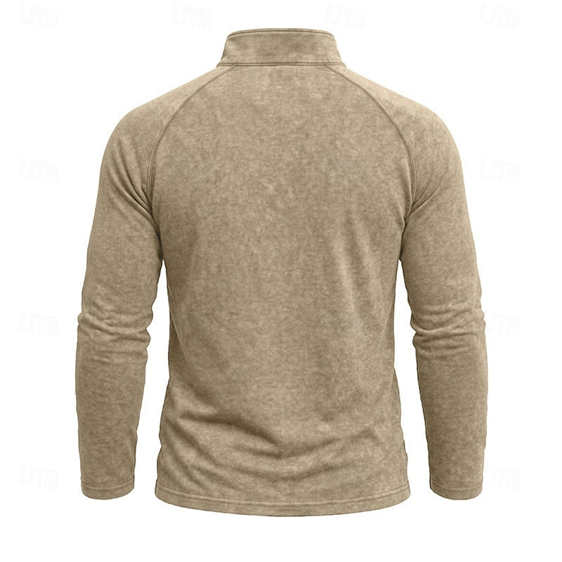 Relaxed Zip-Neck Top