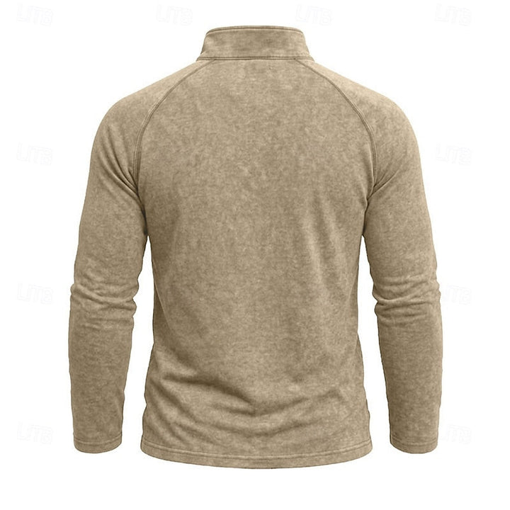 Relaxed Zip-Neck Top
