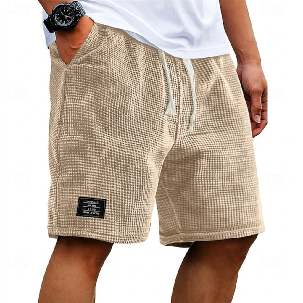 Casual Waffle Knit Summer Shorts