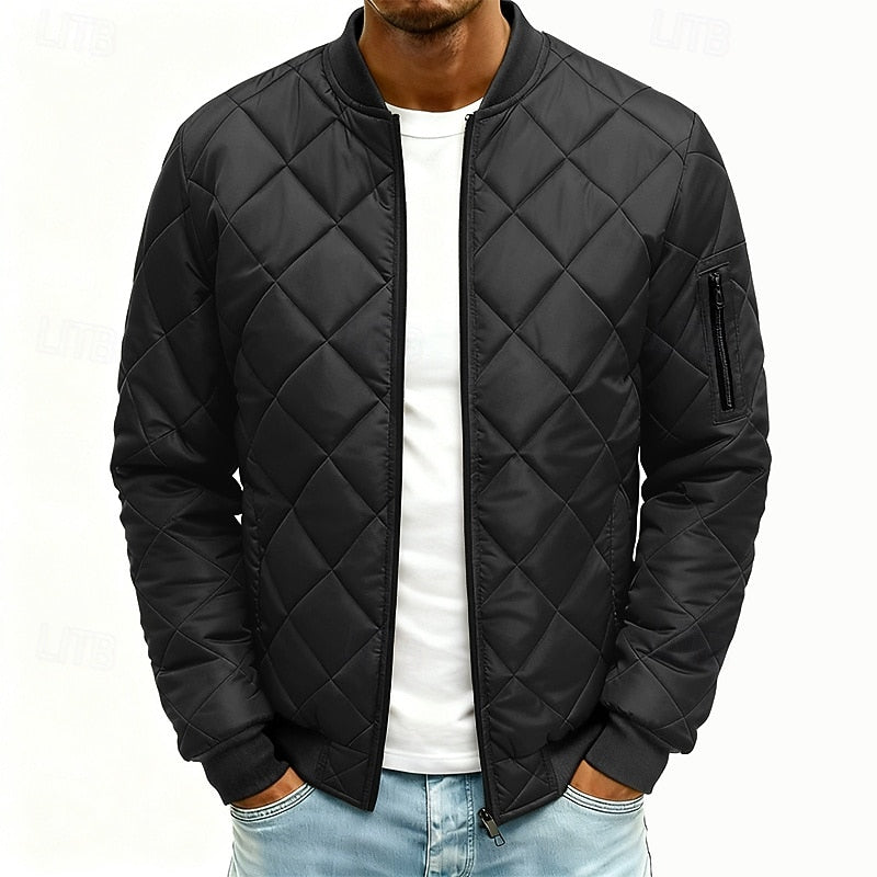 Quilted Bomber Jacket
