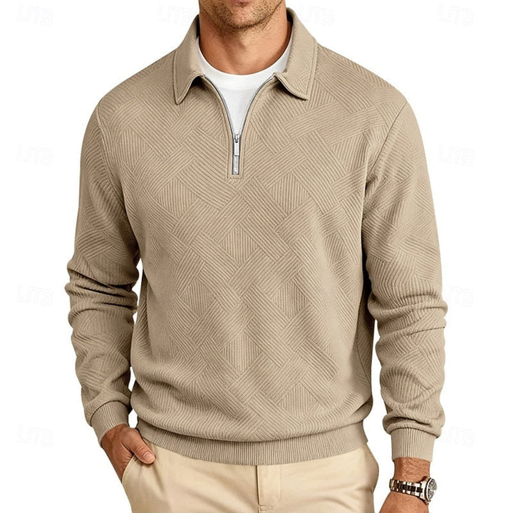 Textured Quarter-Zip Pullover