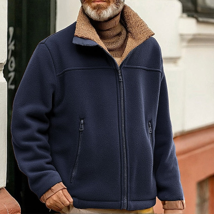 Sherpa-Collar Full-Zip Jacket