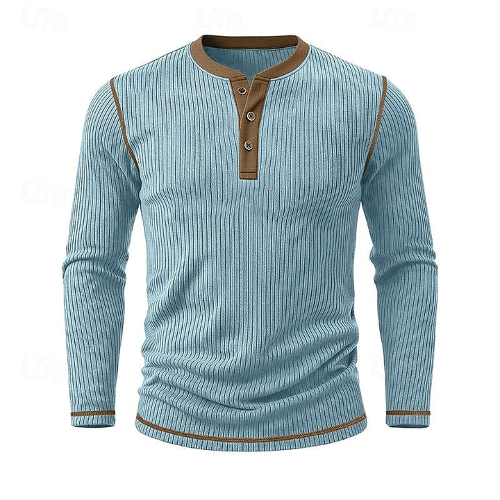 Ribbed Henley Shirt