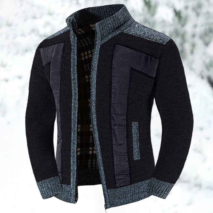 Textured Zip-Up Cardigan