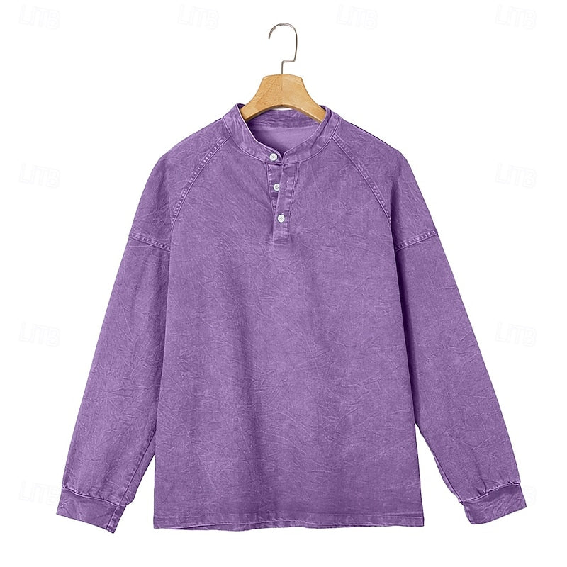 Vintage Washed Henley Shirt