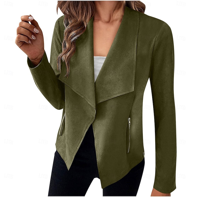 Draped Open-Front Jacket