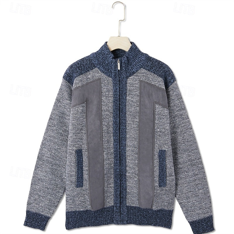 Textured Zip-Up Cardigan