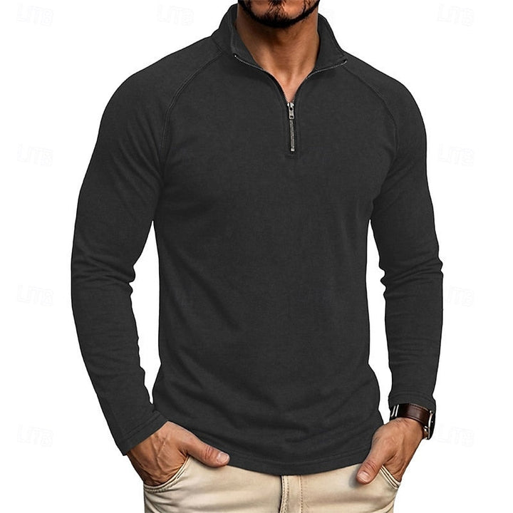 Relaxed Zip-Neck Top